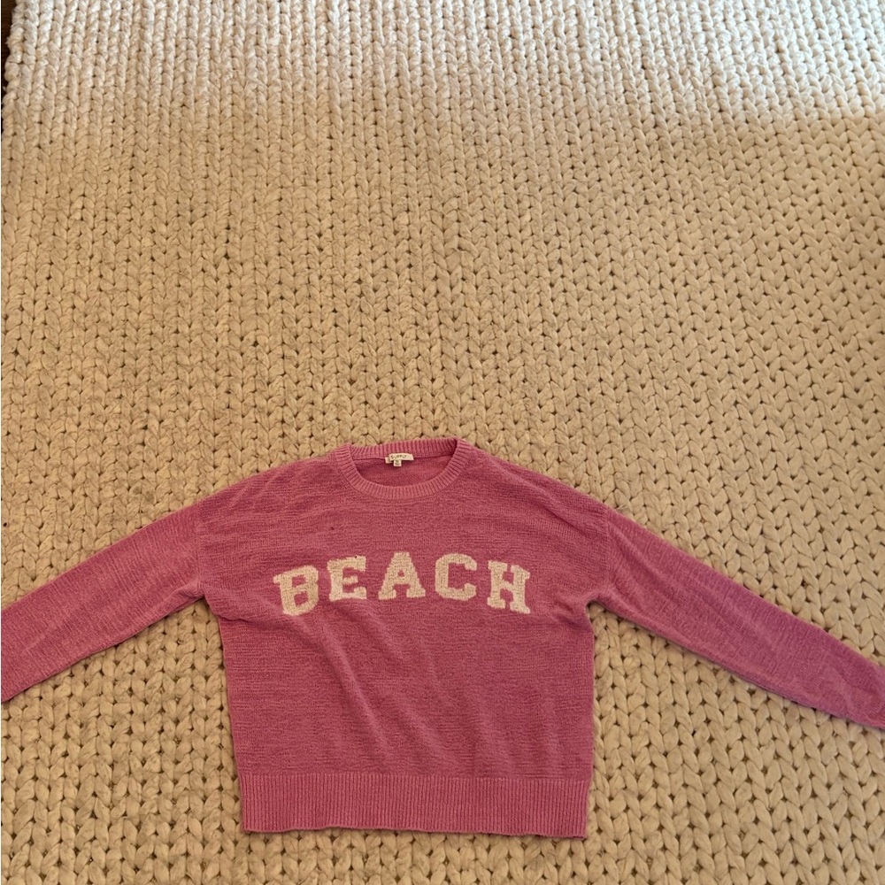 Z Supply Pink Crew Neck Sweater